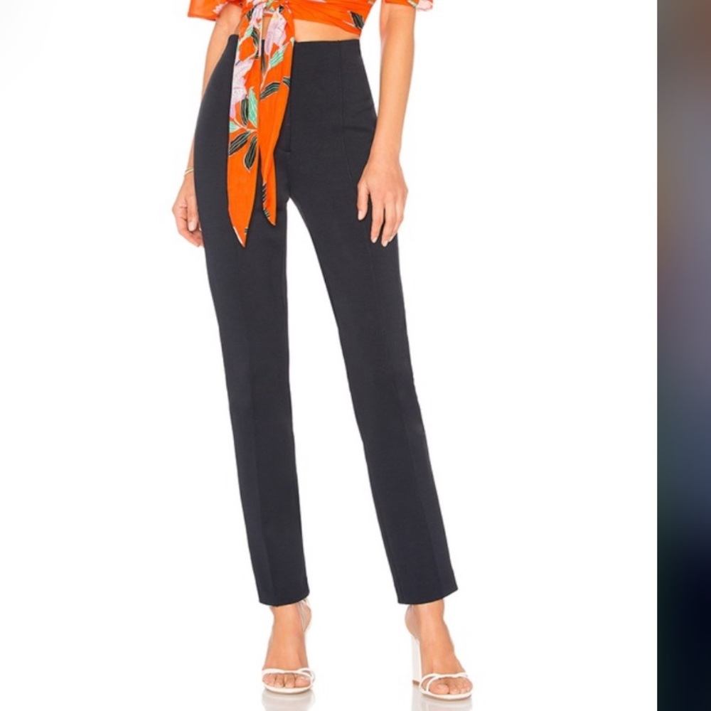 NWT DVF “Alexander" Navy Stretch Knit Skinny Pants